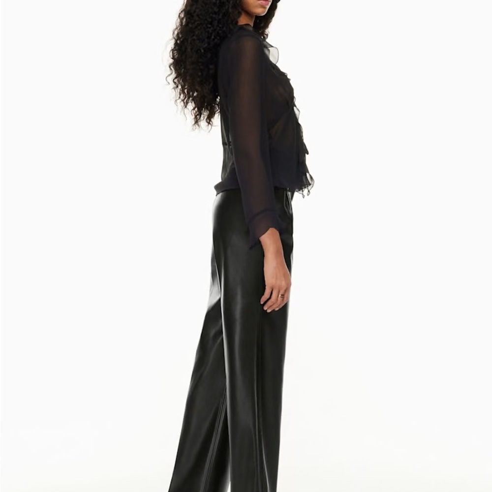 Wilfred vegan leather Black Women's Trousers The Effortless Pant™ New - Picture 4 of 15